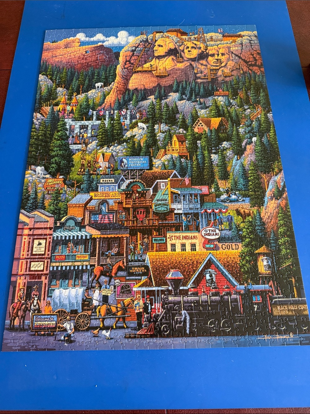 Scenic Mount Rushmore Puzzle – Vibrant Multicolor Home Games Puzzle-1,000 pieces